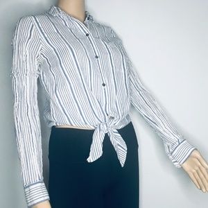 Madewell front tie button up top
